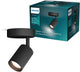 Philips wyatt opbouwspot - led gu10 fitting - richtbaar - 1 lichtpunt - clickfix - zwart