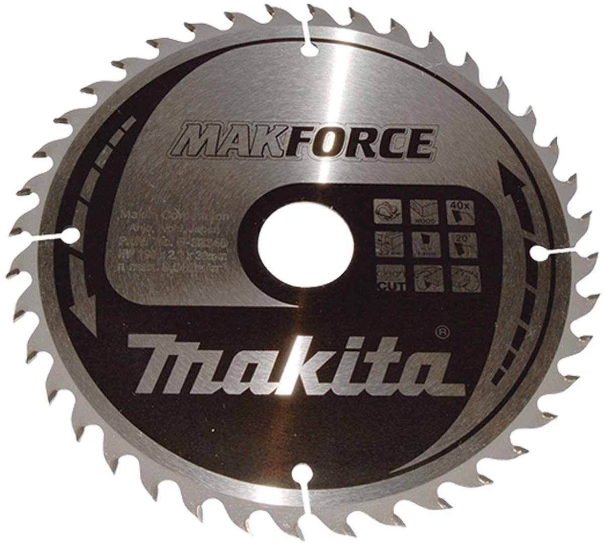 Accessori Makita lama per sega circolare | legno | 190x30x2,2 40t 20g - b-32340
