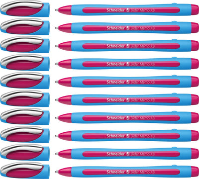 Strumenti di scrittura Schneider penna a sfera Schneider - slider memo - xb - 1,4 mm - rosa - 10 pezzi - s-150209-10