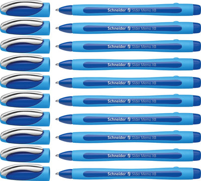 Strumenti di scrittura Schneider penna a sfera Schneider - slider memo - xb - 1.4mm - blu - 10 pezzi - s-150203-10