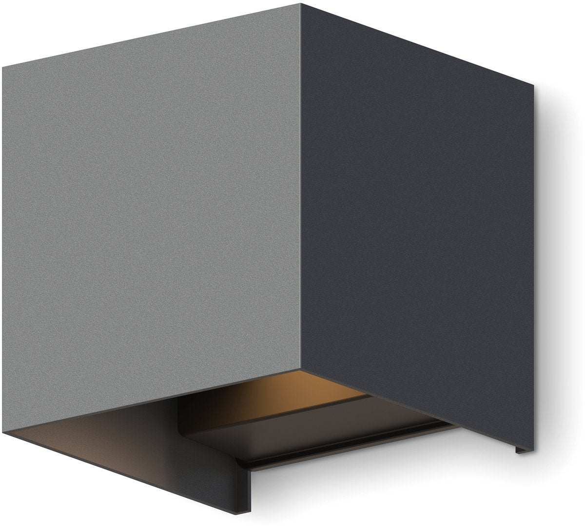 Calex LED wall lamp bari - cube - LED up down - adjustable beam angle - 7w - garden lighting - modern design - warm white light - for indoors and outdoors - anthracite