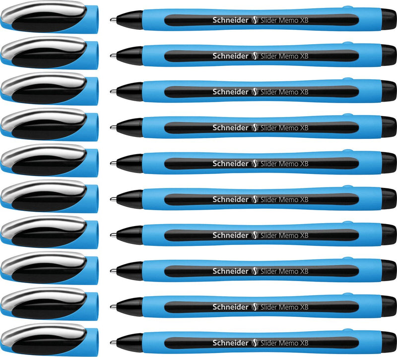 Strumenti di scrittura Schneider penna a sfera Schneider - slider memo - xb - 1,4 mm - nera - 10 pezzi - s-150201-10