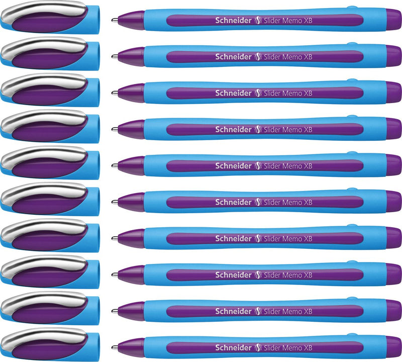 Strumenti di scrittura Schneider penna a sfera Schneider - slider memo - xb - 1.4mm - viola - 10 pezzi - s-150208-10