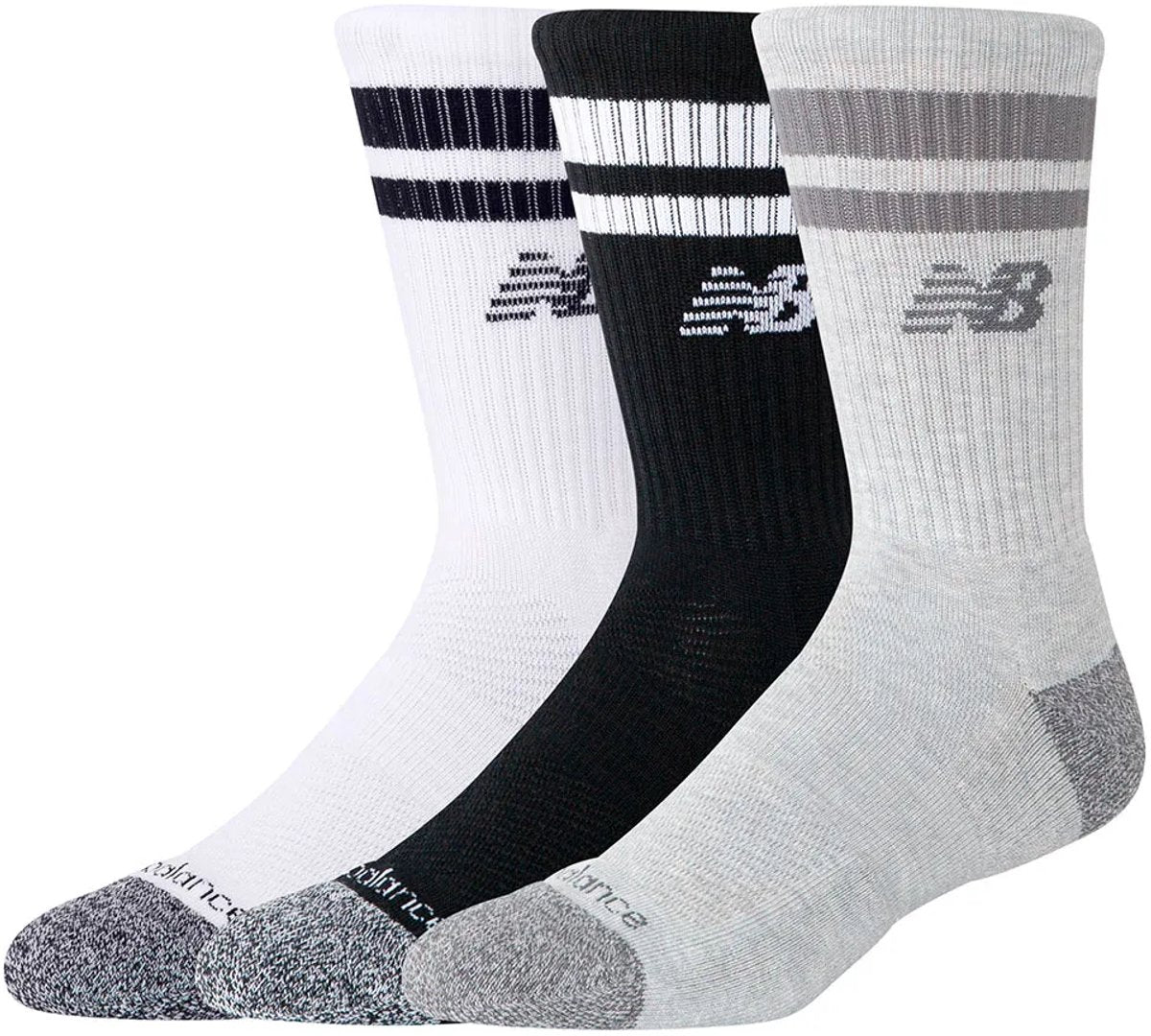 Calcetines deportivos unisex new balance active premium stripe crew sock - surtido