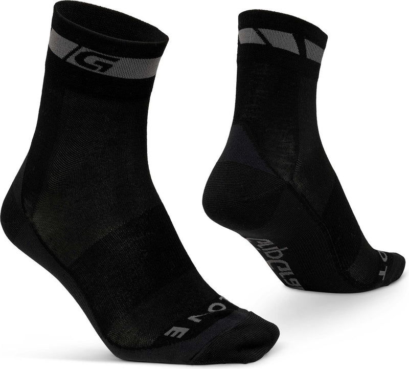 Gripgrab - merino regular cut fietssokken 1 paar wieler sokken - zwart - unisex - maat s (38-41)