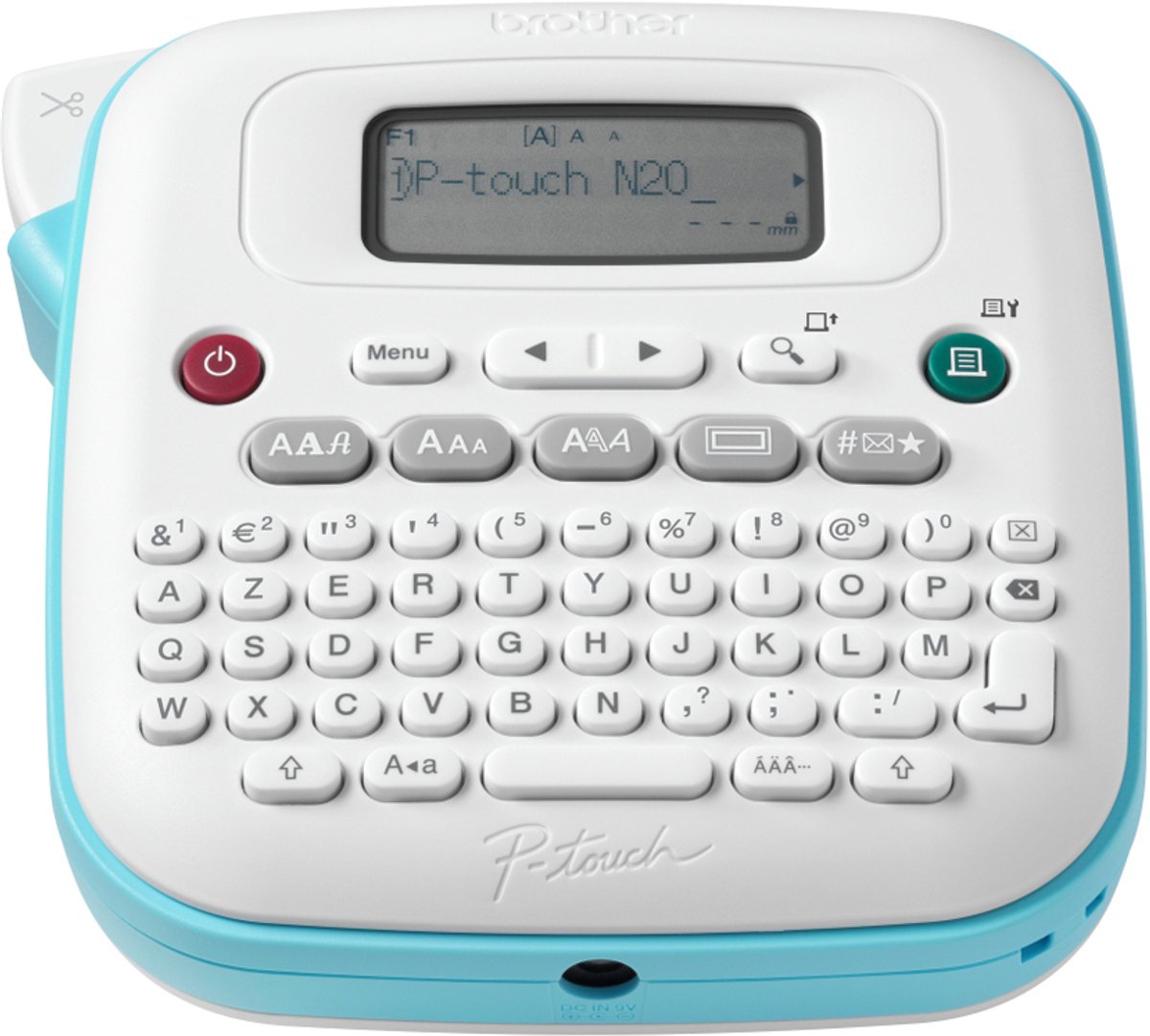 Brother p-touch pt n20 - stampante per etichette - stampa termica - 12 mm sec - azerty - blu, bianco