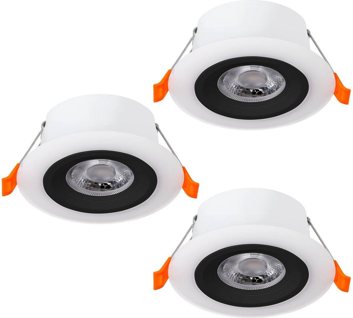Faretto da incasso Eglo calonge - LED - ø 10 cm - bianco e nero - set da 3