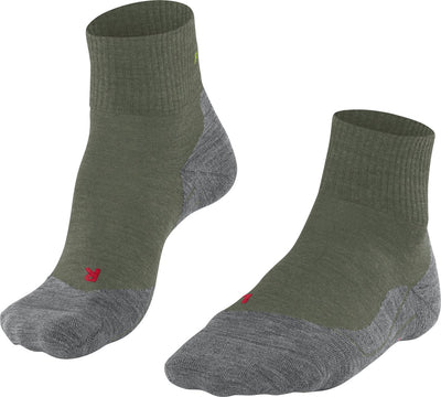 Falke tk5 short anti-blaar dun wol functioneel materiaal wandelsokken heren groen - maat 39-41