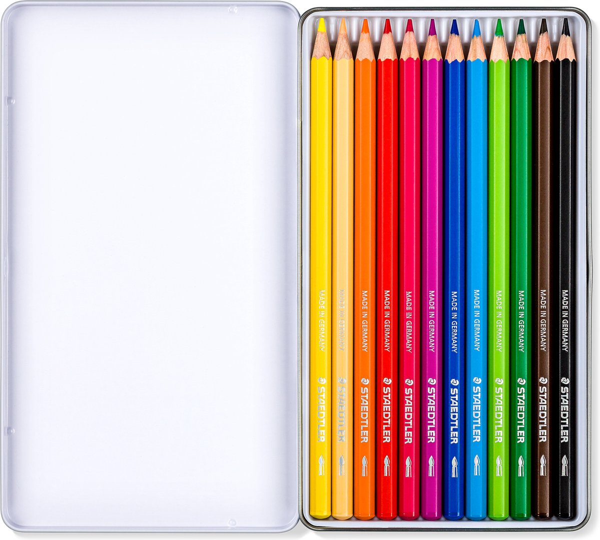 Lápices de colores Staedtler design travel - estuche metálico 12 piezas