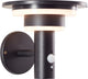 Brilliant garvina - lampada da parete per esterno - led 3w - solare - 430 lm - 3000k - ip44 - nero