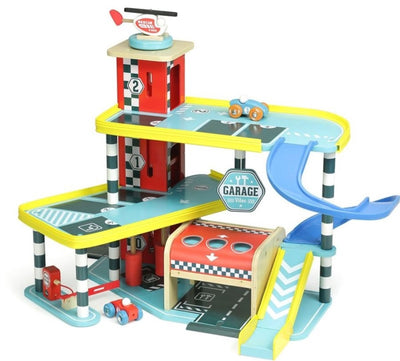 Vilac ity wooden garage - toys for children - from 3 years
