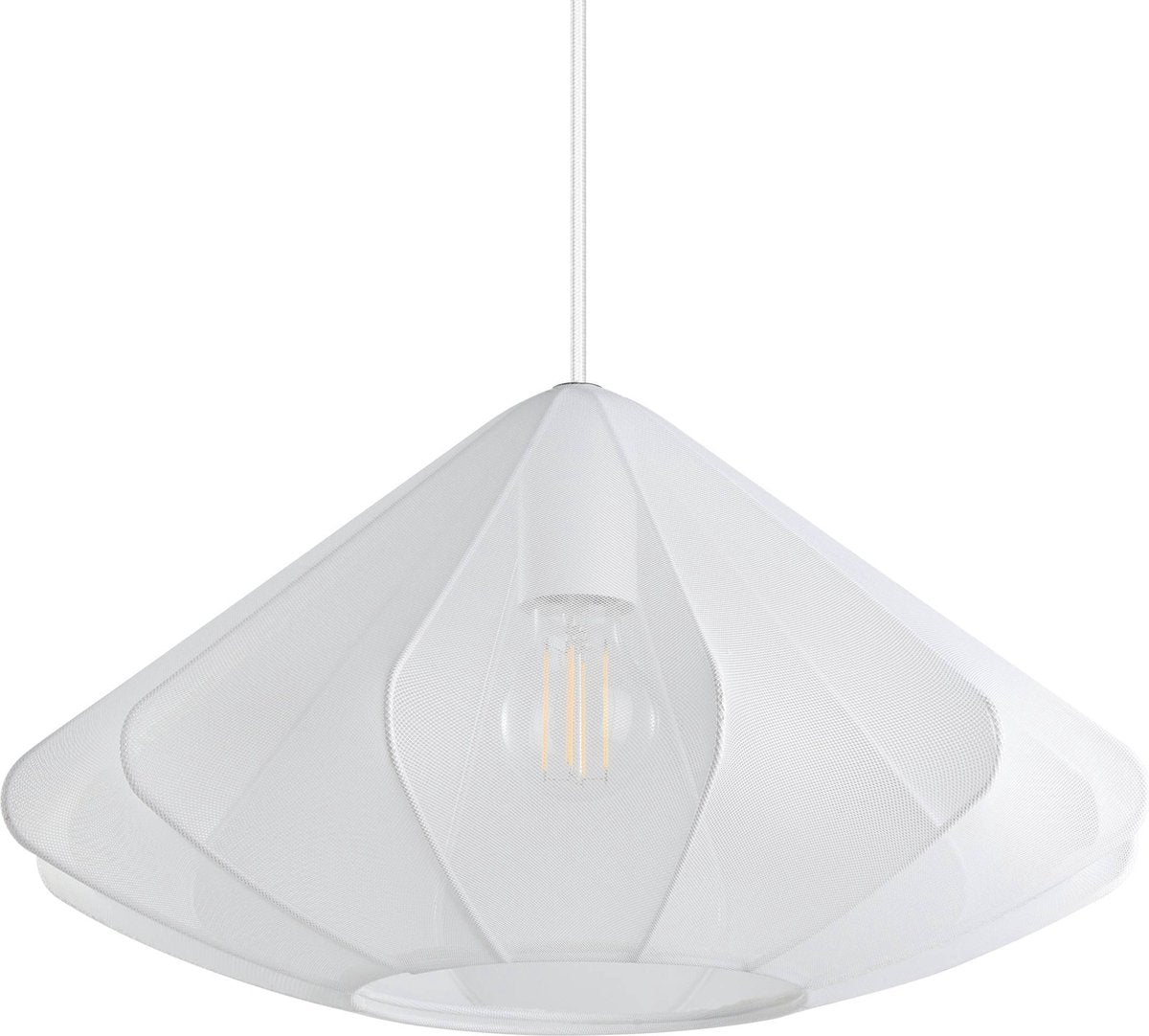 Eglo dolwen hanglamp - e27 - 110 cm - wit - textiel