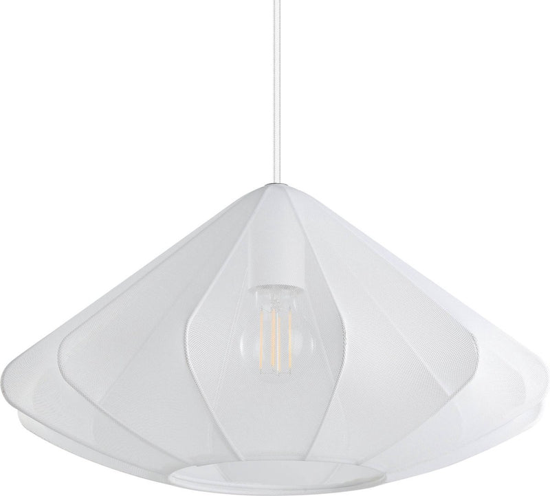 Eglo dolwen hanglamp - e27 - 110 cm - wit - textiel