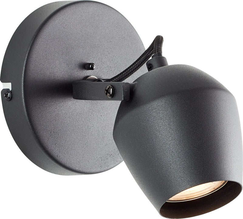 Brilliant vertino - faretto da soffitto - gu10 1x5w - 3000k - nero