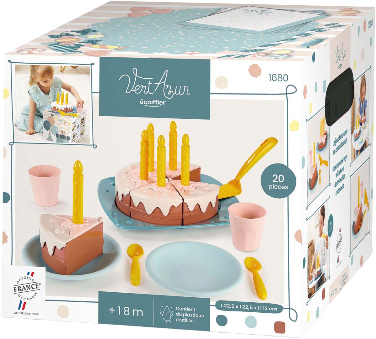 Playets Ecoiffier Birthday Cake Play, 20dlg.