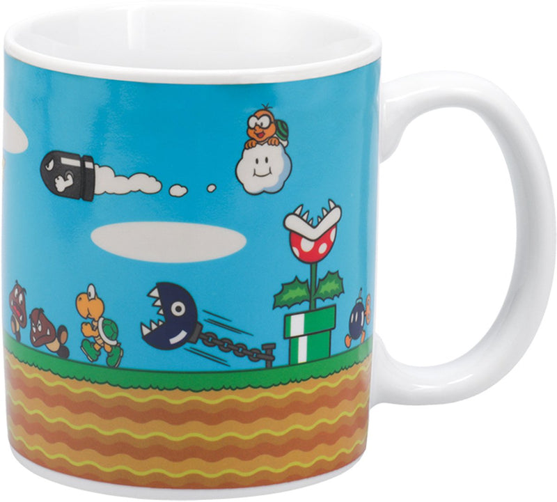 Paladone Super Mario Level Heat Change Mug – Tazza con reazione al calore con licenza ufficiale Nintendo, 300 ml, regalo nostalgico per i giocatori –