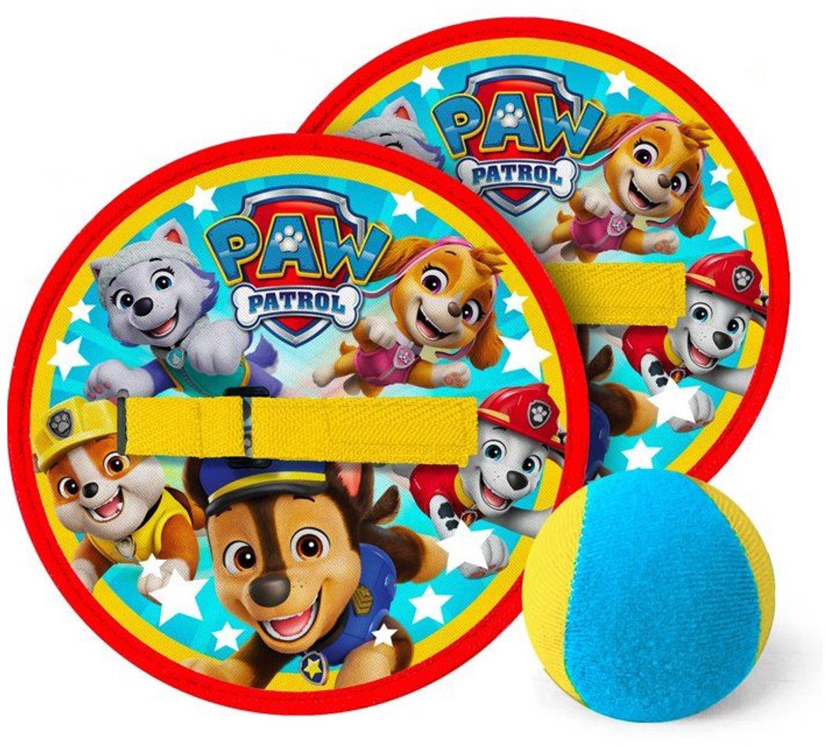 Pat'patrol paw Patrol – set presa lancio – 2 racchette da gratta e vinci – palla morbida