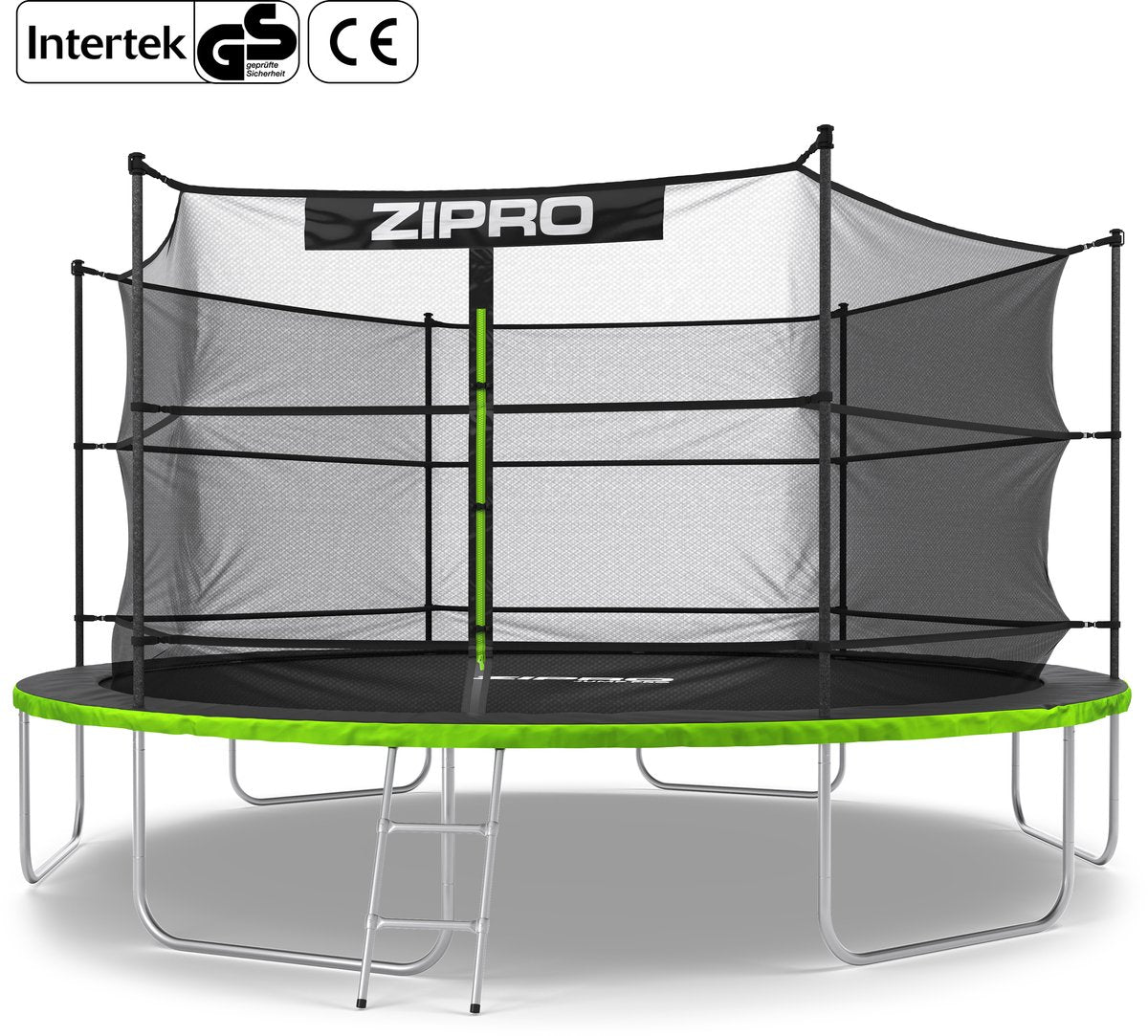 Zipro jump pro in - trampolino con rete di sicurezza - ø435cm 14ft - per bambini e adulti - inclusa scala - max. 150 kg - grande