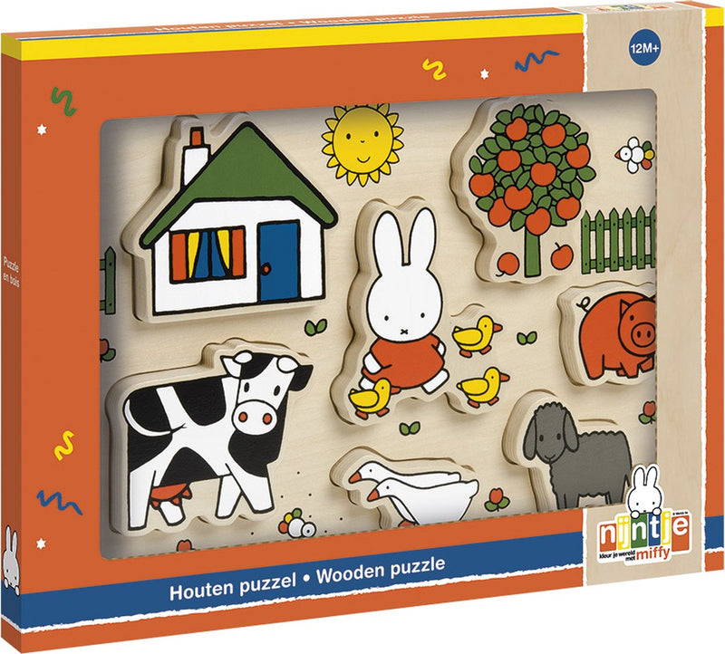 Bambolino Toys Wooden Puzzle Chunky, 7st.