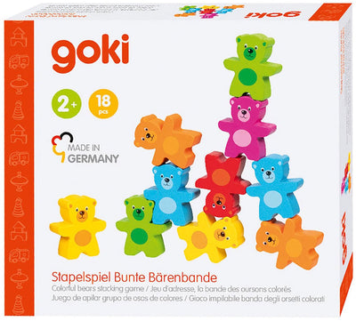 Goki Wooden Colors Bear Racking Game, 9dlg.