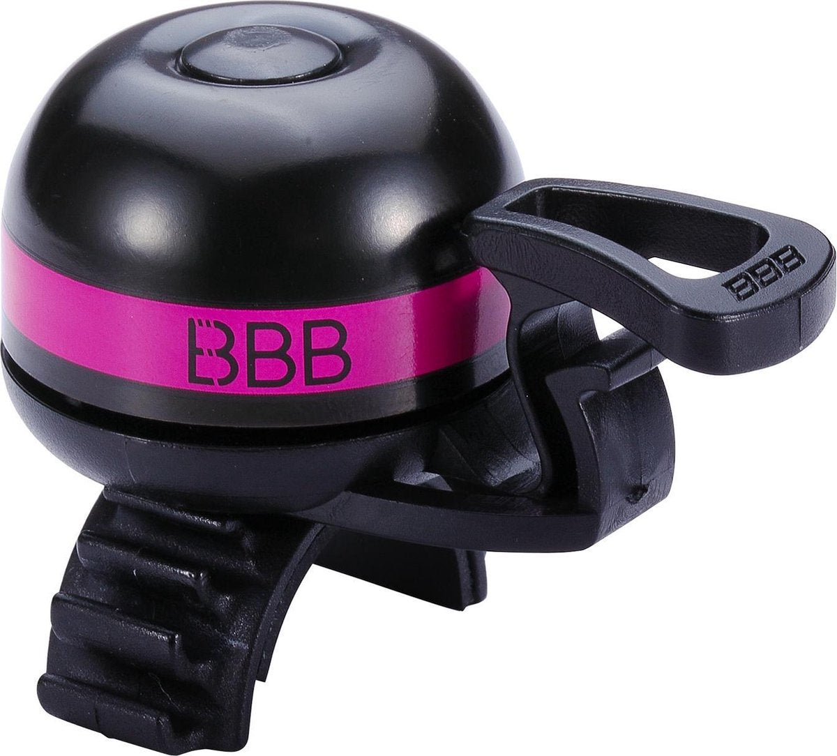 Bbb cycling bbb-14 easyfit deluxe fietsbel - messing - alle stuur diameters - magenta