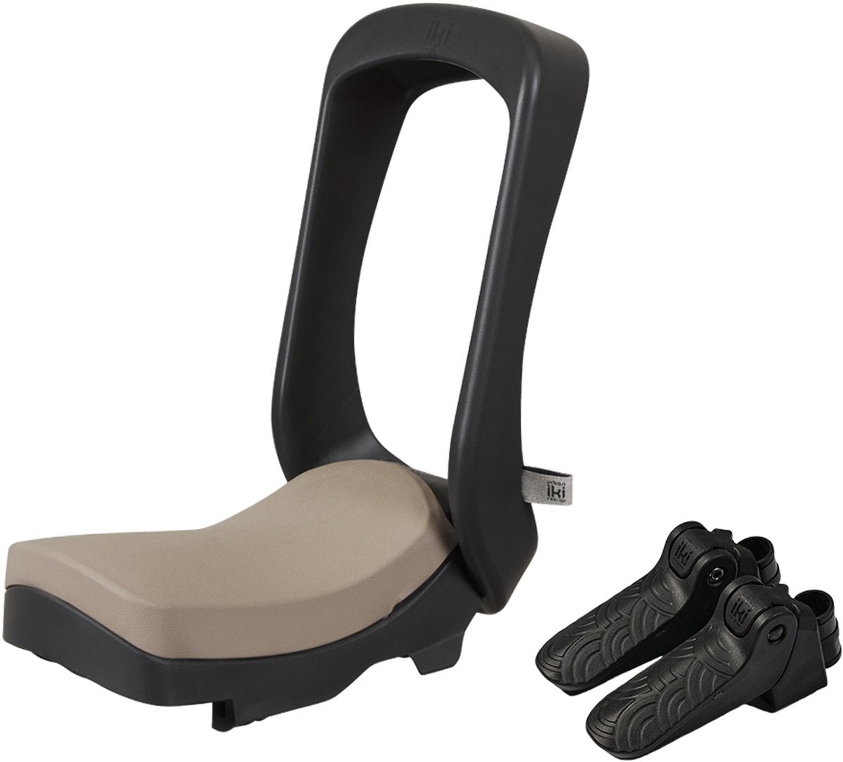 Seggiolino per bicicletta Urban Iki junior - bincho nero inaho beige - senza telaio di montaggio
