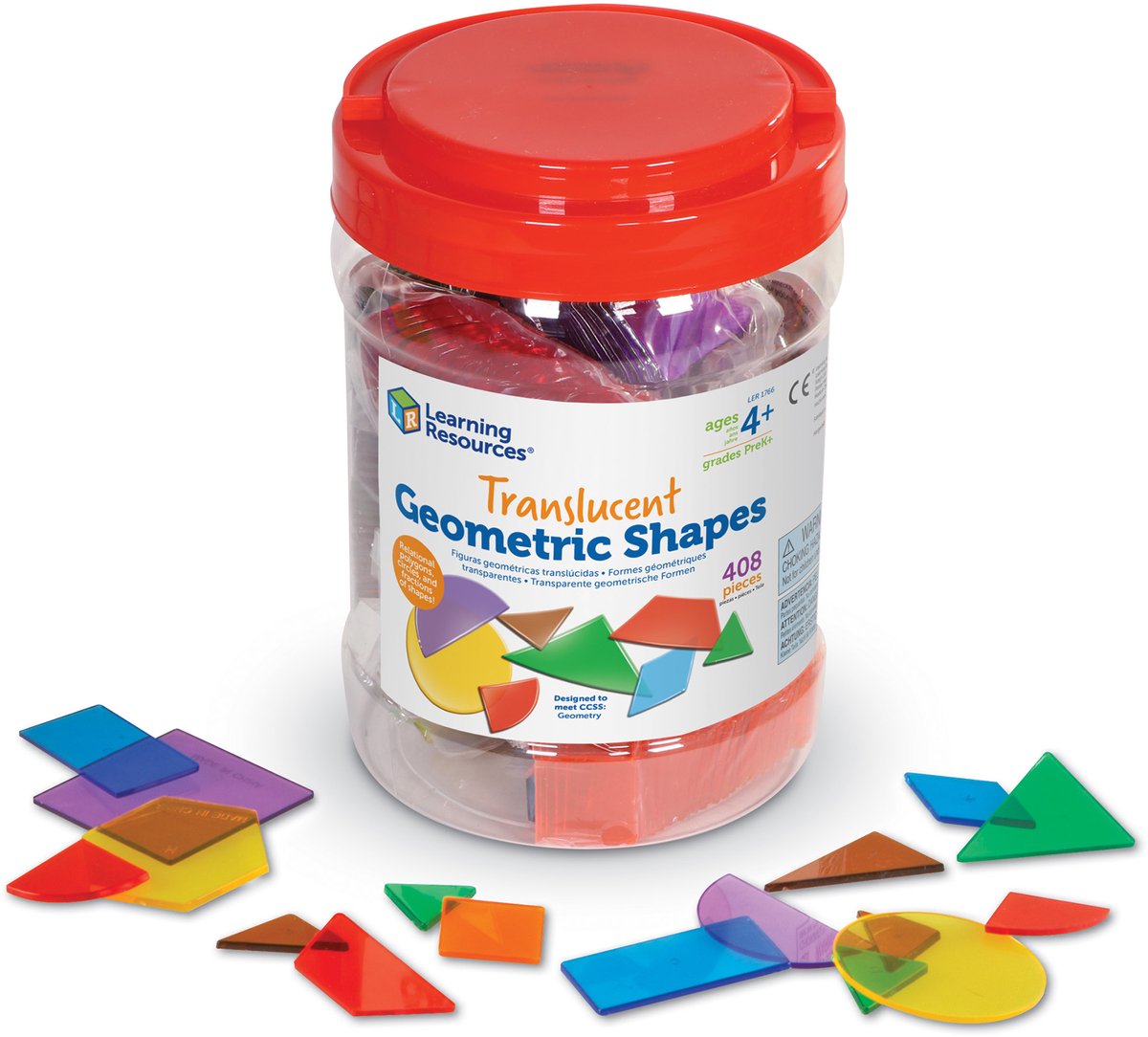 Learning resources geometric - shapes - 408 pieces - 4+