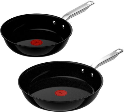 Tefal experience ceram - pan set - 24 28 cm - fusion core - ceramic - induction - ergonomic - pfas free