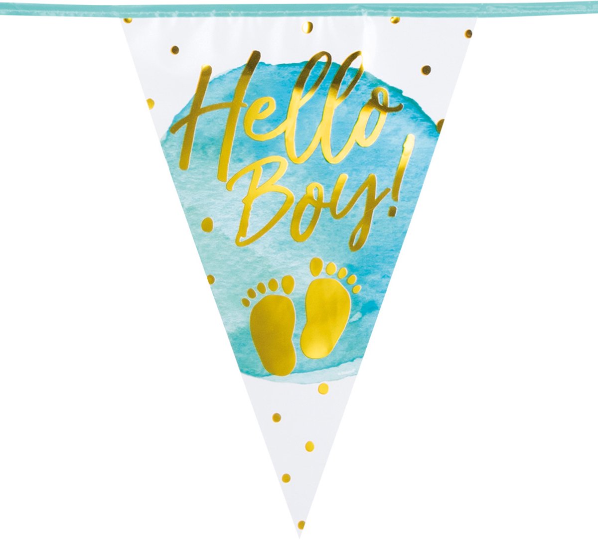 Boland - linea della bandiera foil 'ciao ragazzo!' - nessun tema - baby shower