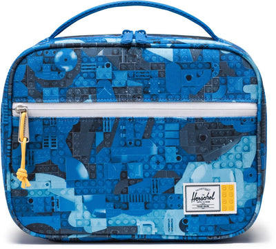 Herschel Lego Pop Quiz Lunch Box piccolo - mattoncini astratti blu