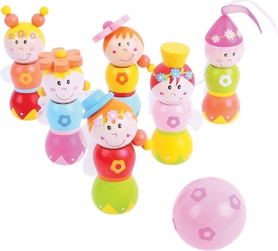 Bigjigs bowling in legno set principesse, 7dlg.