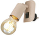 Briloner batita - lámpara de enchufe - lámpara de pared - casquillo E27 - uso enchufable - con interruptor - orientable - casquillo E27 - beige - 9,5 x 6,7 x 7,8 cm