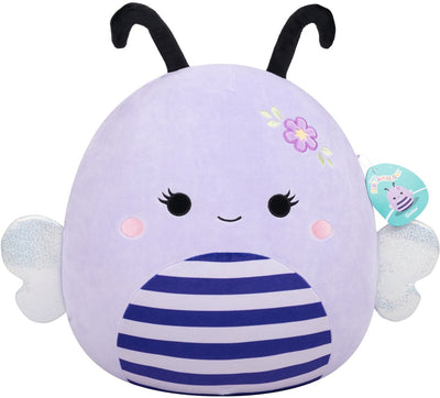 Jazwares squishmallows - peluche grande (hermana - abeja lavanda con flor) - peluche de 40 cm
