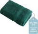 Silenzio. asciugamano living hush living - per pezzo - 50×100 cm - 100% cotone - qualità pesante 500 g m2 - bordo elegante e occhiello per appendere - verde scuro