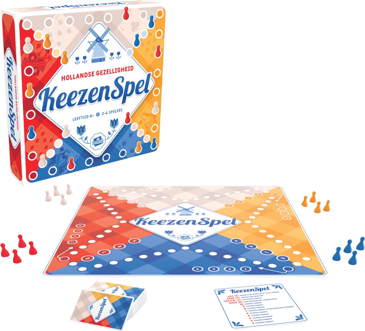 Juego Goliath keezen - juego de mesa - keezen - 2 a 4 jugadores - Diversión holandesa
