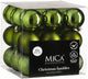 Mica decorations kerstballen set - 27 stuks - ø6 cm - onbreekbaar - donkergroen