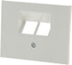 La placa de cubierta Berker k1 es de 2x 8 pines de color blanco polar