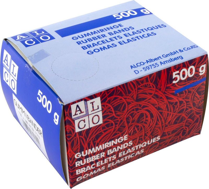Elastici Alco 150x4mm 500 grammi in scatola naturale. al-757n