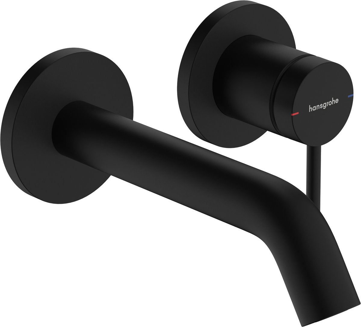 Hansgrohe tecturis s - rubinetto lavabo da incasso - per montaggio a parete - funzionamento monocomando - bocca 16,5 cm - nero opaco