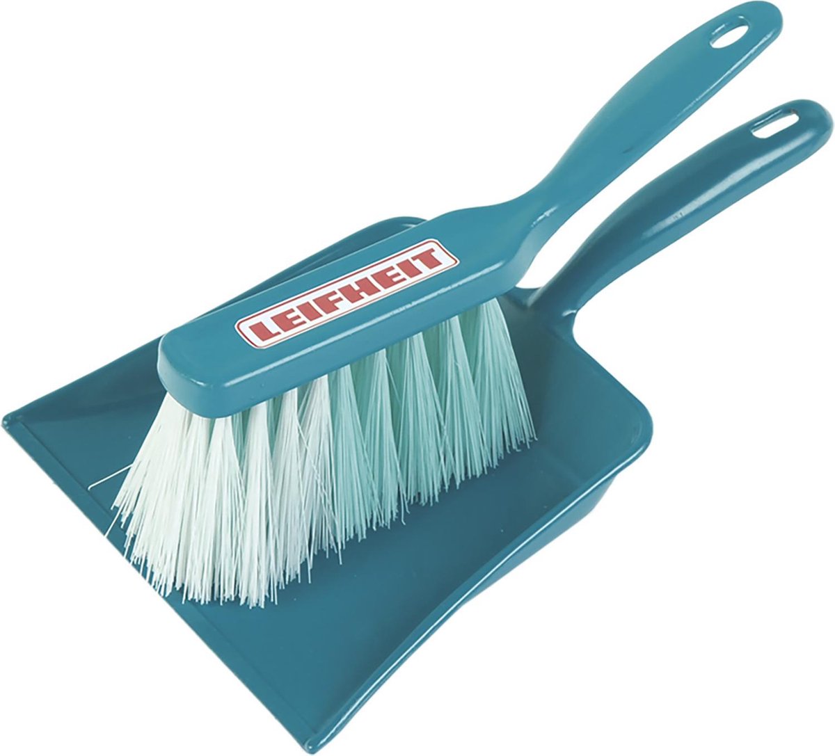 Klein Toys Leifheit Set spazzatrice da 2 pezzi - paletta e paletta - 12x56x3 cm - plastica di alta qualità - verde