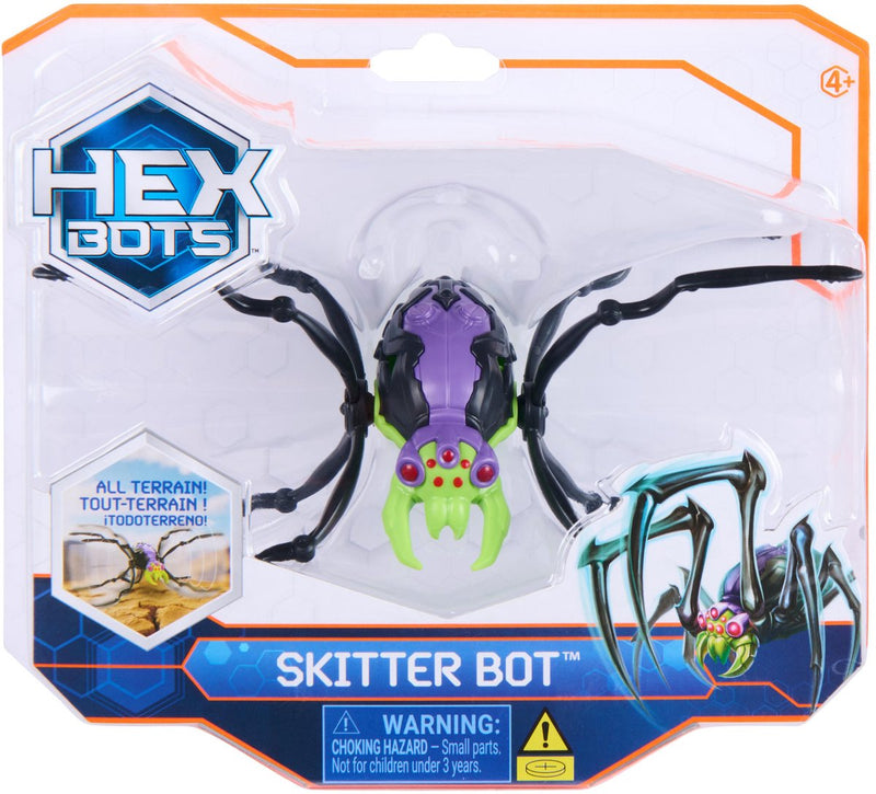 Hex bots spin master robotspin speelgoed hexbots skitter bot spider blauw rood.