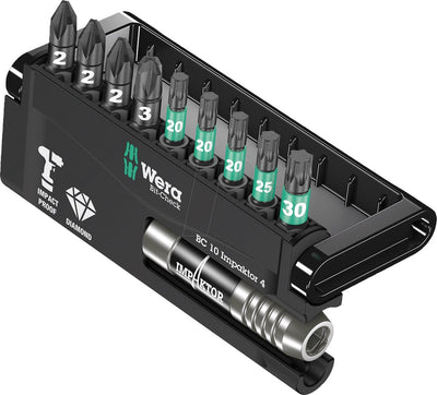 Wera 5057417001 10-piece bit check impactor bit set