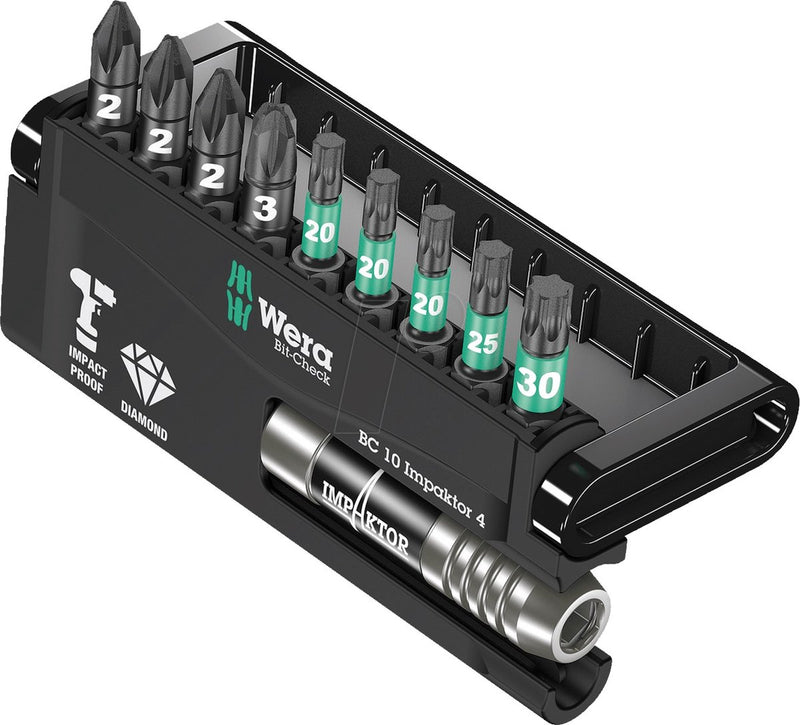Wera 5057417001 10-delige bit-check impaktor bitset
