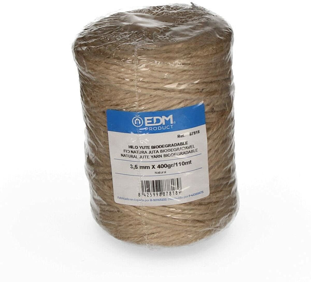 Edm cotton reel natural elastic natural fibre biodegradable