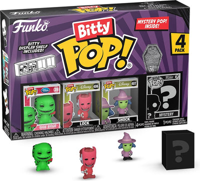 Funko l'incubo prima di Natale: bitty pop! Confezione da 4 personaggi da collezione Boogie Boogie da 2,5 cm - multicolori