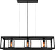 Lámpara colgante Eglo brisling - e27 - 110 cm - vidrio ahumado - negro