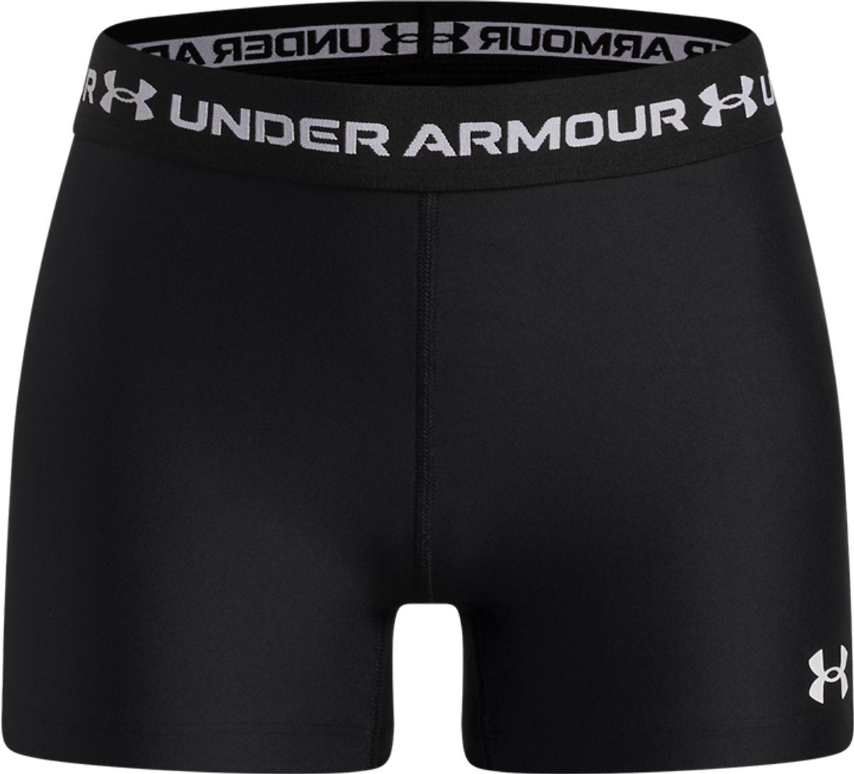 Pantaloni sportivi per ragazze Under Armour Heatgear Shorty-BLK - neri - bianchi