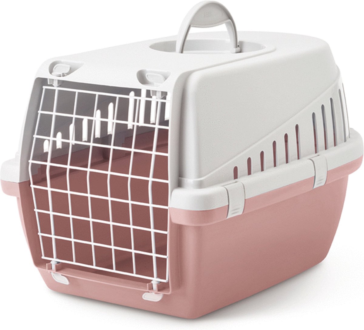Savic trotter 1 ashrose - kattenvervoersbox - lichtgrijs pink