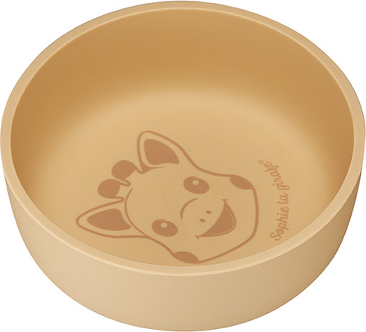 Ciotola Sophie la giraffa – stoviglie per bambini – ciotola – lavabile in lavastoviglie e adatta al microonde – silicone – in confezione regalo bianca – beige