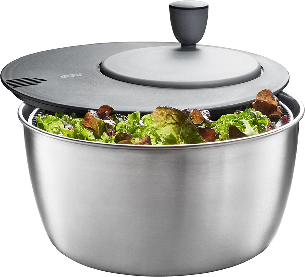 Centrifuga per insalata Gefu Rotare - 4 litri - ciotola in acciaio inox - con manico girevole
